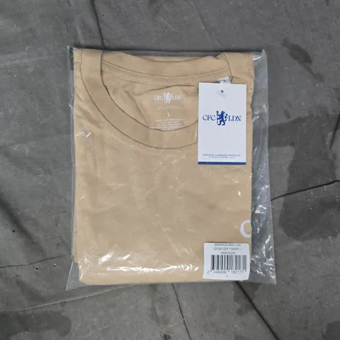 CHELSEA FOOTBALL CLUB T-SHIRT IN BEIGE SIZE LARGE