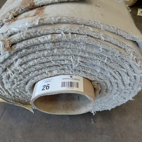 ROLL OF QUALITY LUXURIA VELVET MISTY CARPET APPROXIMATELY 4M × 6M