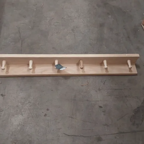 BOXED HAMBLEDON PEG SHELF LARGE - NATURAL RAW OAK