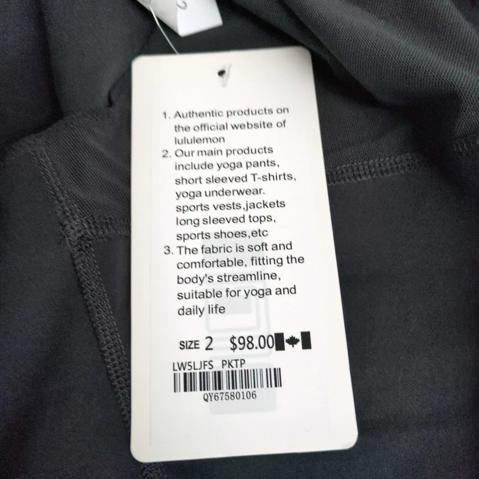 LULULEMON WOMEN'S BLACK JACKET – UK SIZE 6 (US 2), SIZE 2 TAG