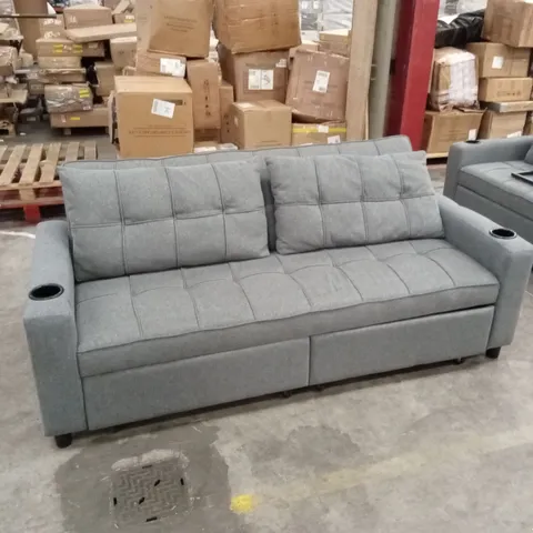 HUDSON FABRIC 3 SEATER SOFA BED