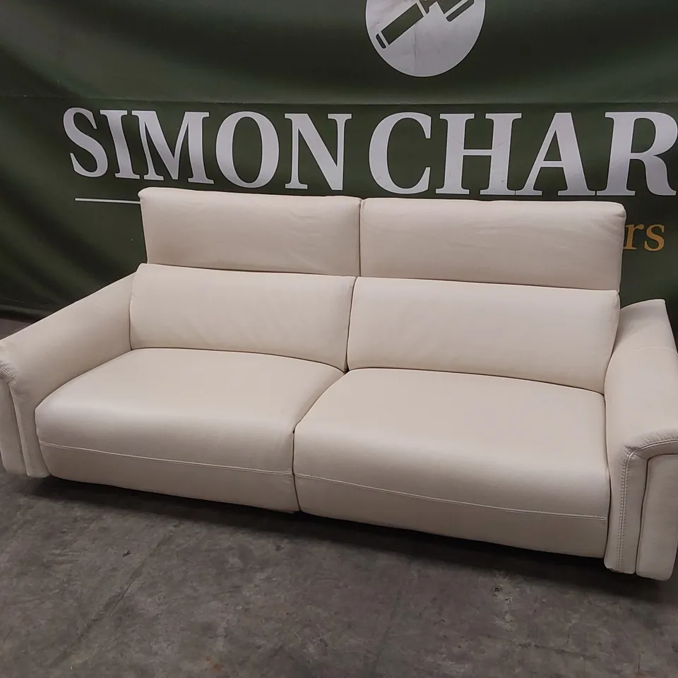 QUALITY DESIGNER ITALIAN MADE 3 SEATER ELECTRIC RECLINER LEATHER SOFA