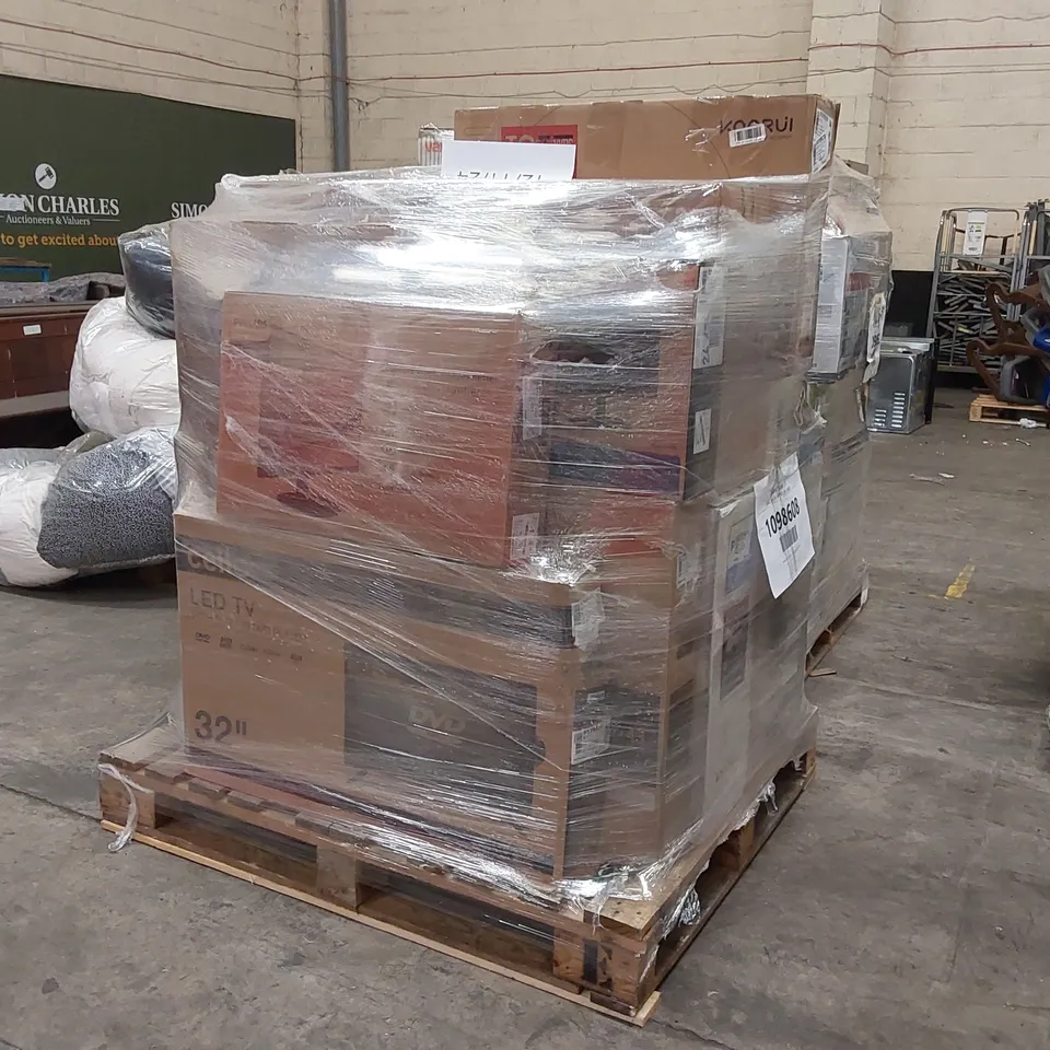 PALLET OF APPROXIMATELY 22 UNPROCESSED RAW RETURN MONITORS AND TELEVISIONS TO INCLUDE;