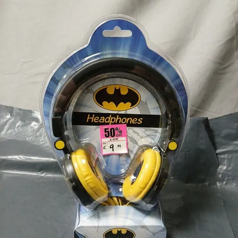 BATMAN HEADPHONES – YELLOW EAR CUSHIONS, BOXED