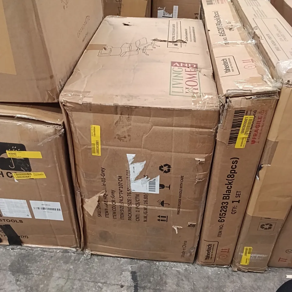 BOXED LIVINGANDHOME OFFICE CHAIR - GREY (1 BOX)