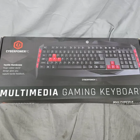 BOXED CYBERPOWERPC MULTIMEDIA GAMING KEYBOARD