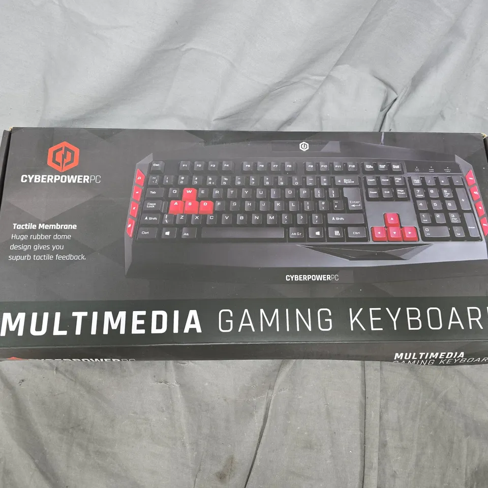 BOXED CYBERPOWERPC MULTIMEDIA GAMING KEYBOARD