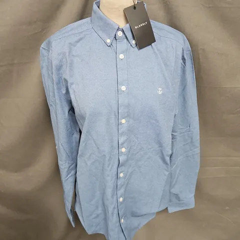 BLAKELY LONG SLEEVE BUTTON DOWN SHIRT IN BLUE SIZE L