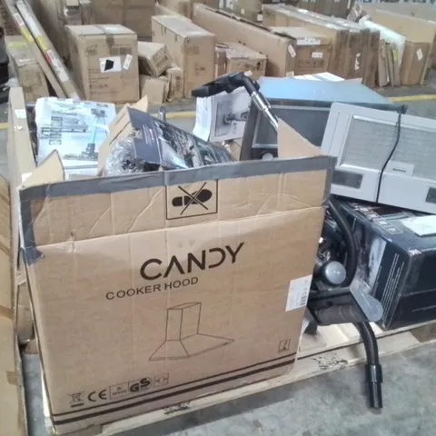 PALLET OF ASSORTED HOUSEHOLD GOODS TO INCLUDE;HOOVER,STEAM CLEANER,COOKER HOOD