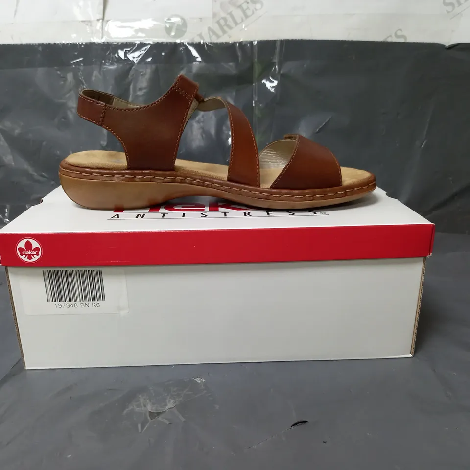RIEKER ANTI-STRESS SANDALS BROWN SIZE 6