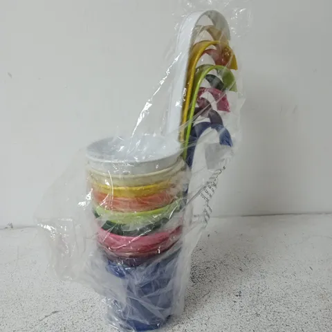 10 METALIC COLOURED PLANT HOLDERS