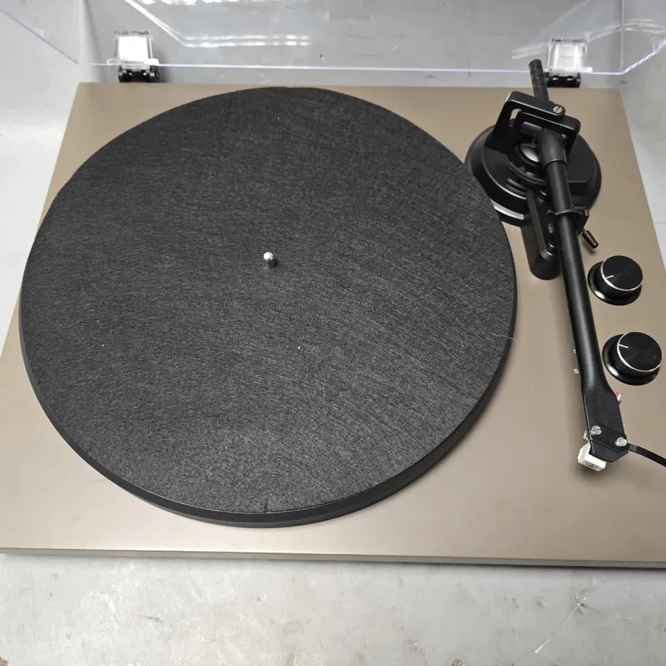 BOXED ARGON AUDIO TT MK2 IN EARTH GREY TURNTABLE