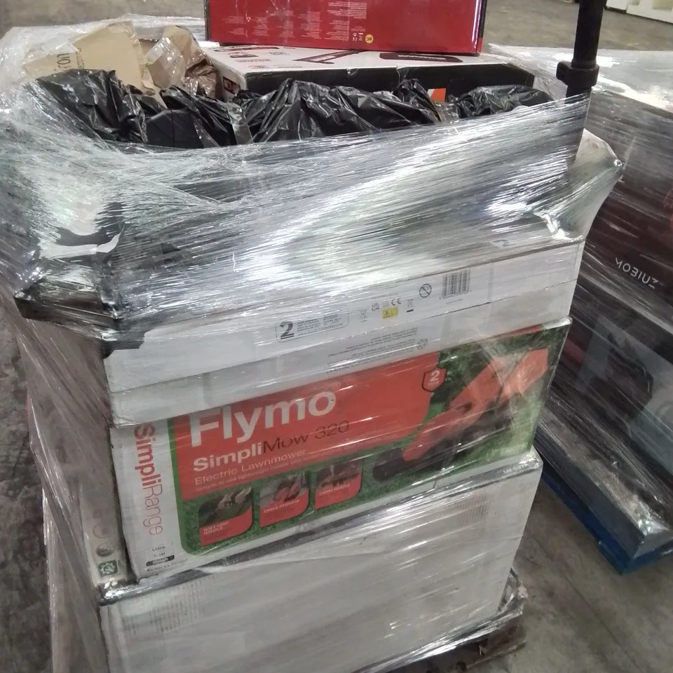 PALLET OF APPROXIMATELY 13 UNPROCESSED RAW RETURN HOUSEHOLD AND ELECTRICAL GOODS TO INCLUDE;