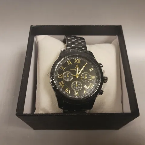 BOXED SAMUEL JOSEPH SPEED EXQUISITE BLACK WATCH