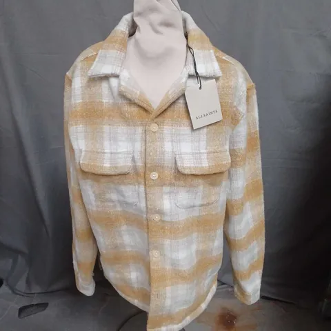 ALLSAINTS LAPSE LONG SLEEVE SHIRT IN YELLOW SIZE M