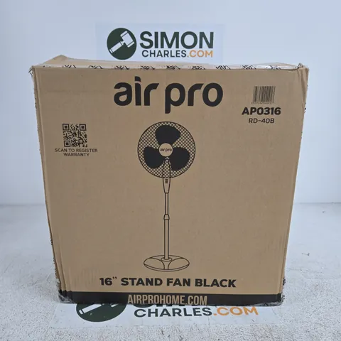 AIR PRO 16IN STAND FAN – BLACK 