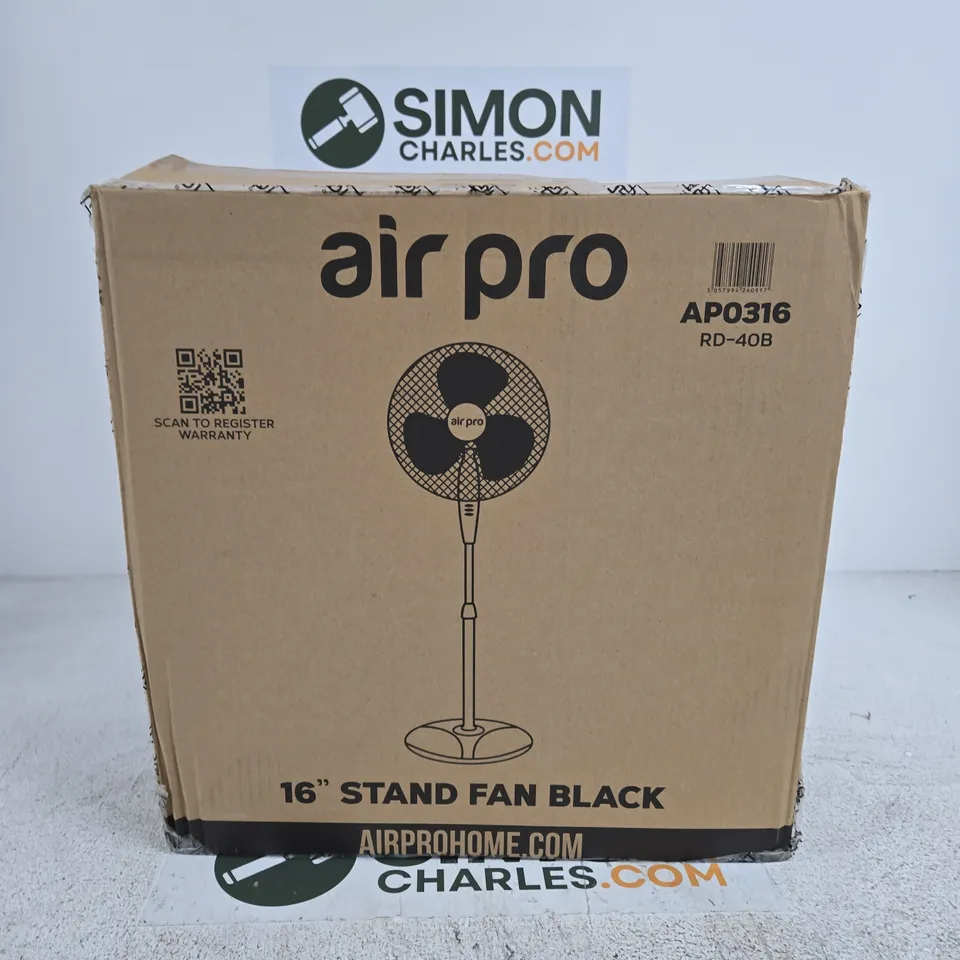 AIR PRO 16IN STAND FAN – BLACK 
