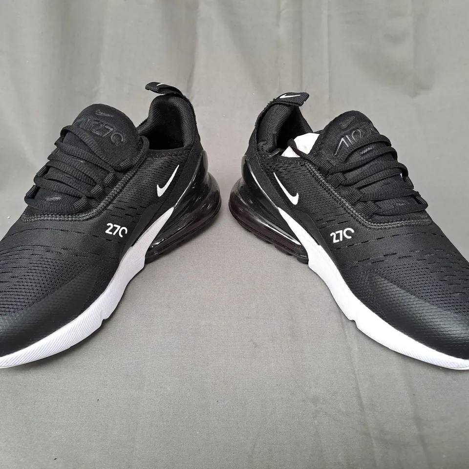 BOXED PAIR OF NIKE AIR MAX 270 SHOES IN BLACK UK SIZE 4.5