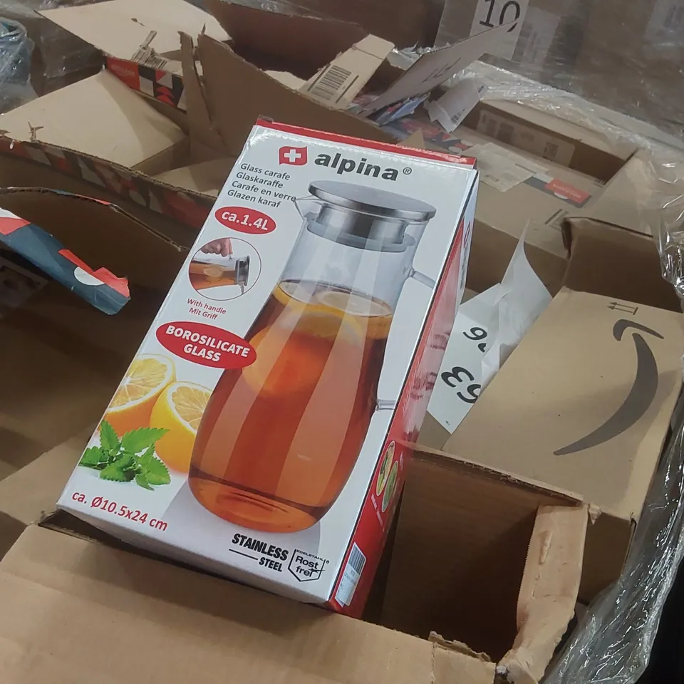 PALLET TO CONTAINING A VERY LARGE QUANTITY OF ASSORTED ITEMS INCLUDING: GLASS CARAFE, ORGANIZADORS, GLASS JARS, BISCUIT TINS ECT