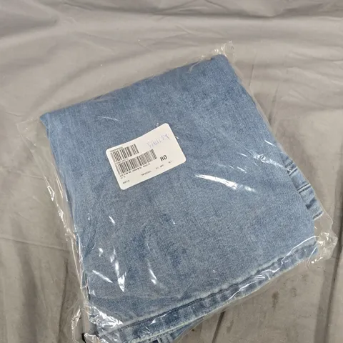 SOSANDAR SLIM WIDE LEG JEAN IN MEDIUM BLUE - 12