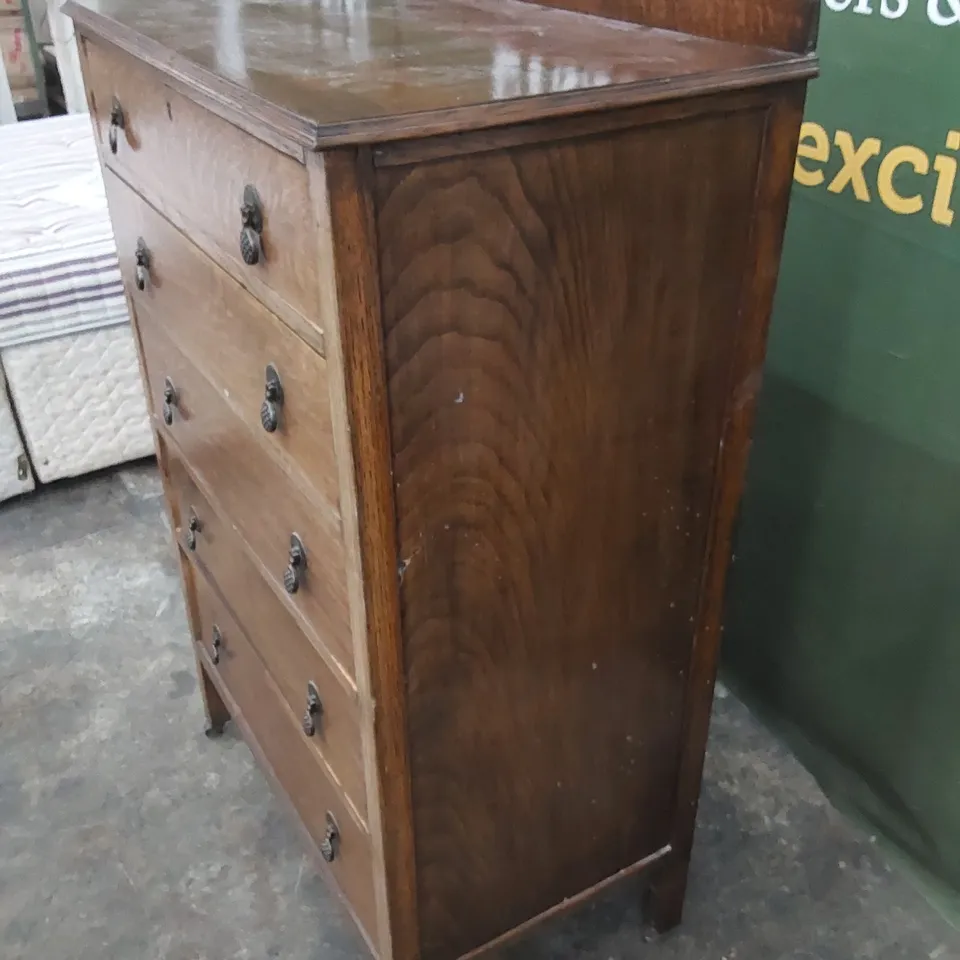 ANTIQUE EDWARDIAN STYLE 5-DRAWER CHEST OF DRAWERS 