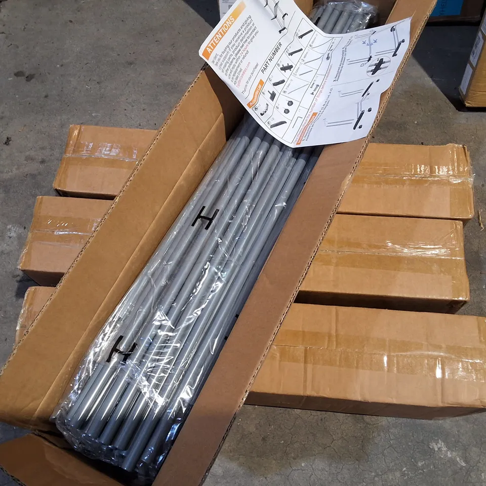 PALLET OF ASSORTED HOUSEHOLD ITEMS TO INCLUDE 3IN1 RAINBOW CLIMBING SET, IRONING BOARD AND MULTIPLE CLOTHES AIRERS