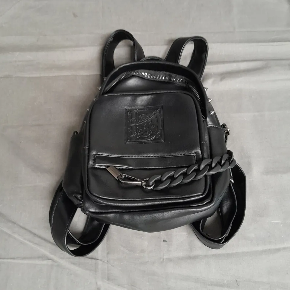 DISTURBIA MINI LEATHER BACKPACK IN BLACK