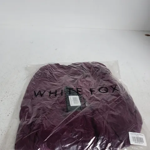 WHITE FOX LOOK TWICE MIDI DRESS – PLUM, UK SIZE M