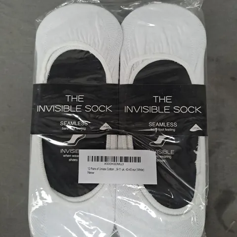 BOX OF APPROXIMATELY 20 ASSORTED PACKS OF THE INVISIBLE SOCKS IN VARIOUS COLOURS AND SIZES - COLLECTION ONLY