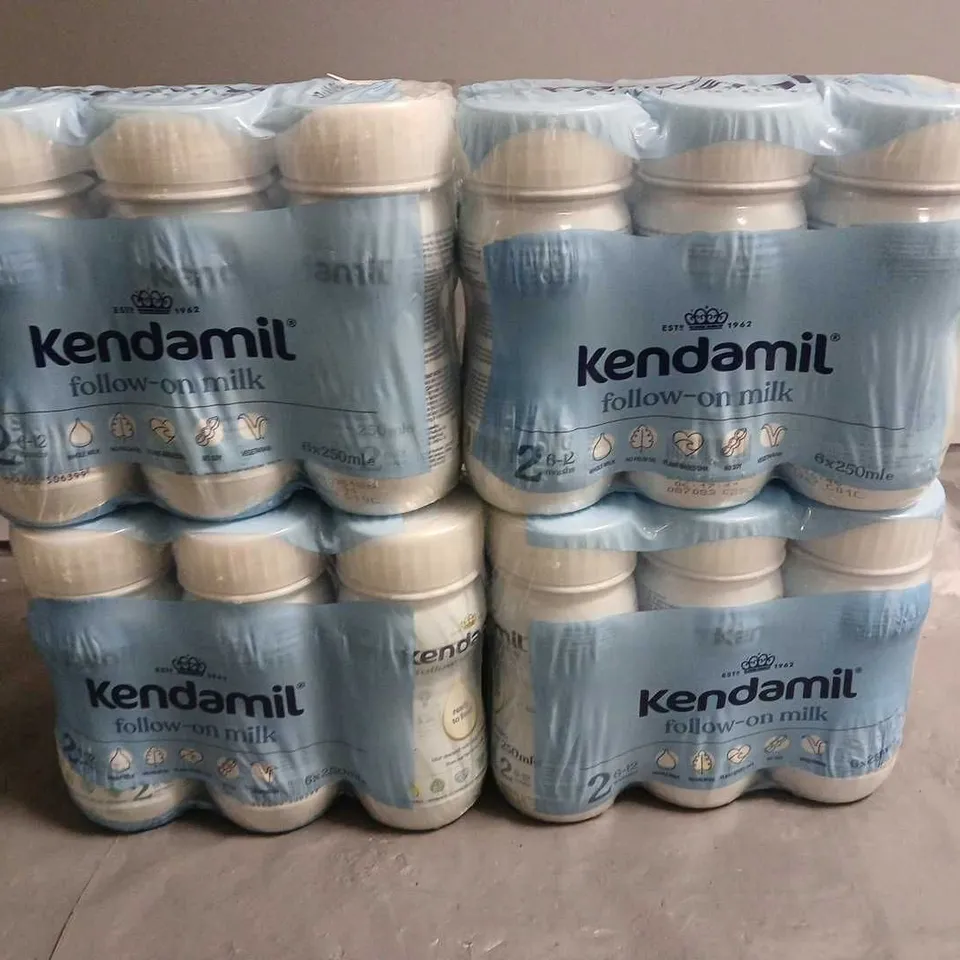 LOT OF 4 6-PACKS OF KENDAMIL FOLLOW ON MILK