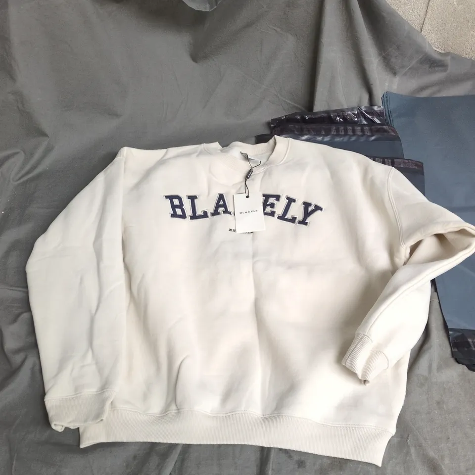 BLAKELY WOMEN'S SWEATSHIRT – CREAM, UK MEDIUM