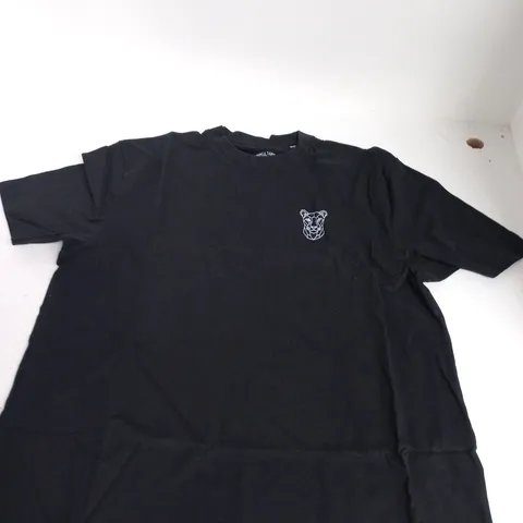 UBUNTU THREADS BLACK T-SHIRT – LOGO CHEST PRINT – SIZE M