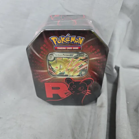 BOXED AND SEALED POKEMON TRADING CARD GAME TEAM ROCKET TIN – PERSIAN EX