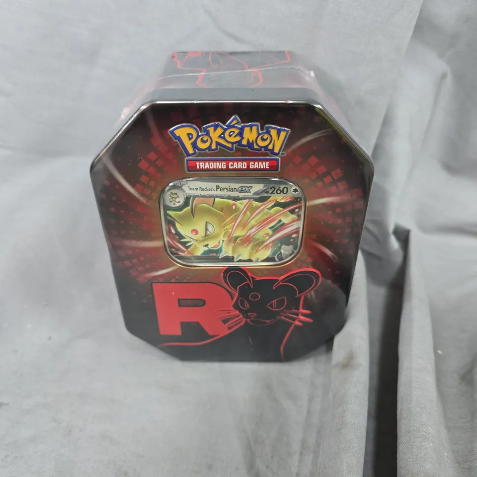 BOXED AND SEALED POKEMON TRADING CARD GAME TEAM ROCKET TIN – PERSIAN EX