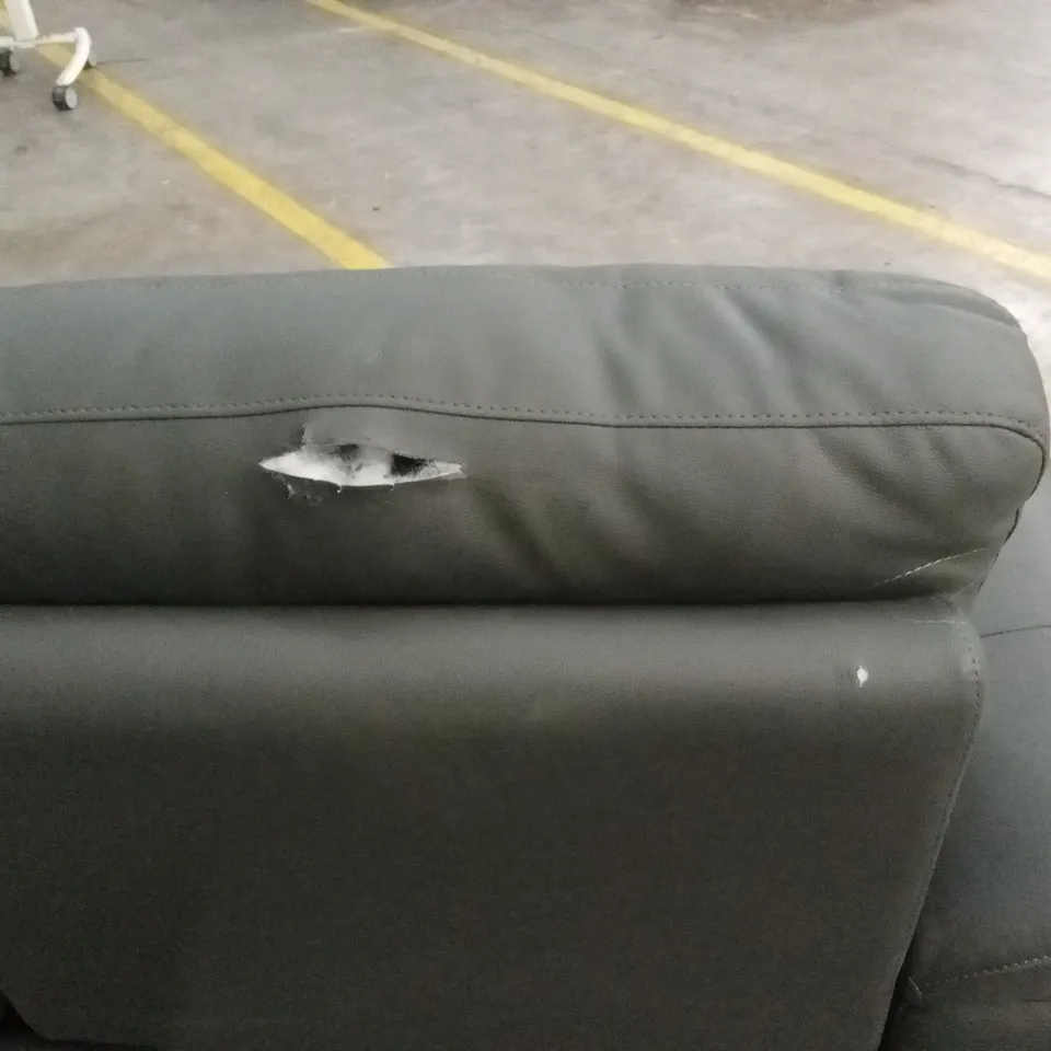 PAVILION 2 SEATER LEATHER/FAUX LEATHER POWER RECLINER SOFA - CHARCOAL RRP £949