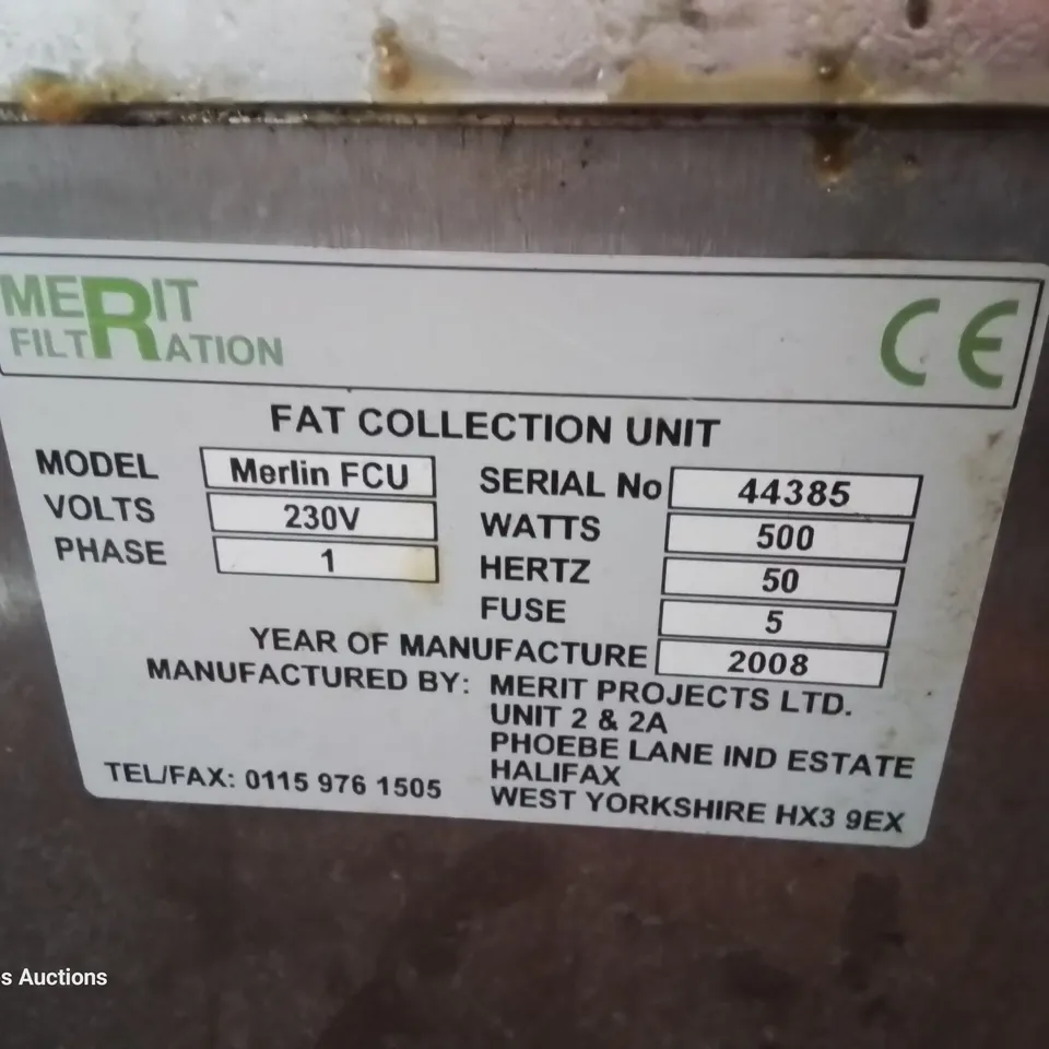 MEROT FILTRATION MERLIN FAT COLLECTION UNIT