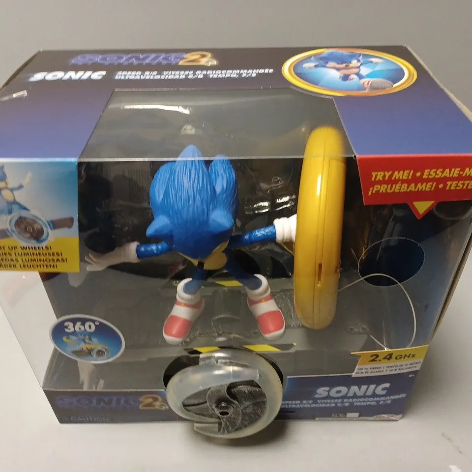 BOXED SONIC 2 MOVIE SONIC SPEED RC TOY RRP £49.99