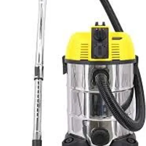 BOXED NRG WET AND DRY VACUUM CLEANER SELF-CLEANING 18KPA 30L 1600W YELLOW SILVER
