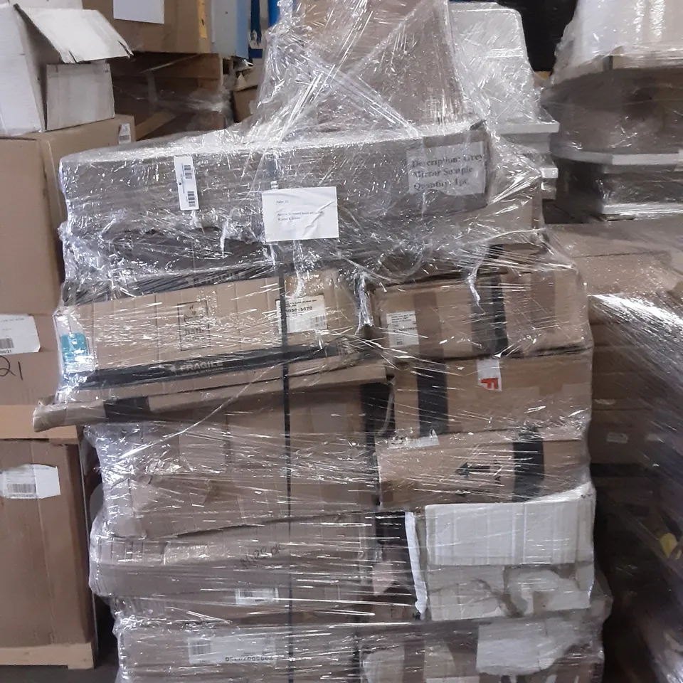 PALLET OF APPROXIMATELY 20 MIXED BASIN UNITS OAK, WALNUT & WHITE