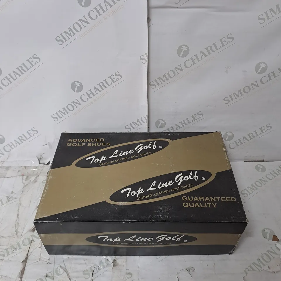 APPROXIMATELY 10 PAIRS  OF BOXED TOP LINE GOLF GENUINE LEATHER GOLF SHOES - IN VARIOUS SIZES 