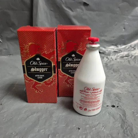LOT OF 6 OLD SPICE 100ML SLUGGER AFTER SHAVE LOTIONS
