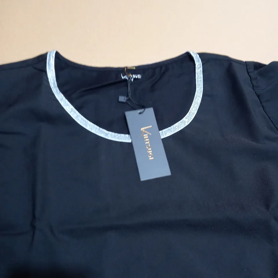 10 X KINTSUGI CROP TOPS BLACK & SPARKLY SIZES 8-14
