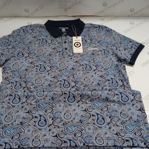 LAMBRETTA PAISLEY BRAND POLO - L