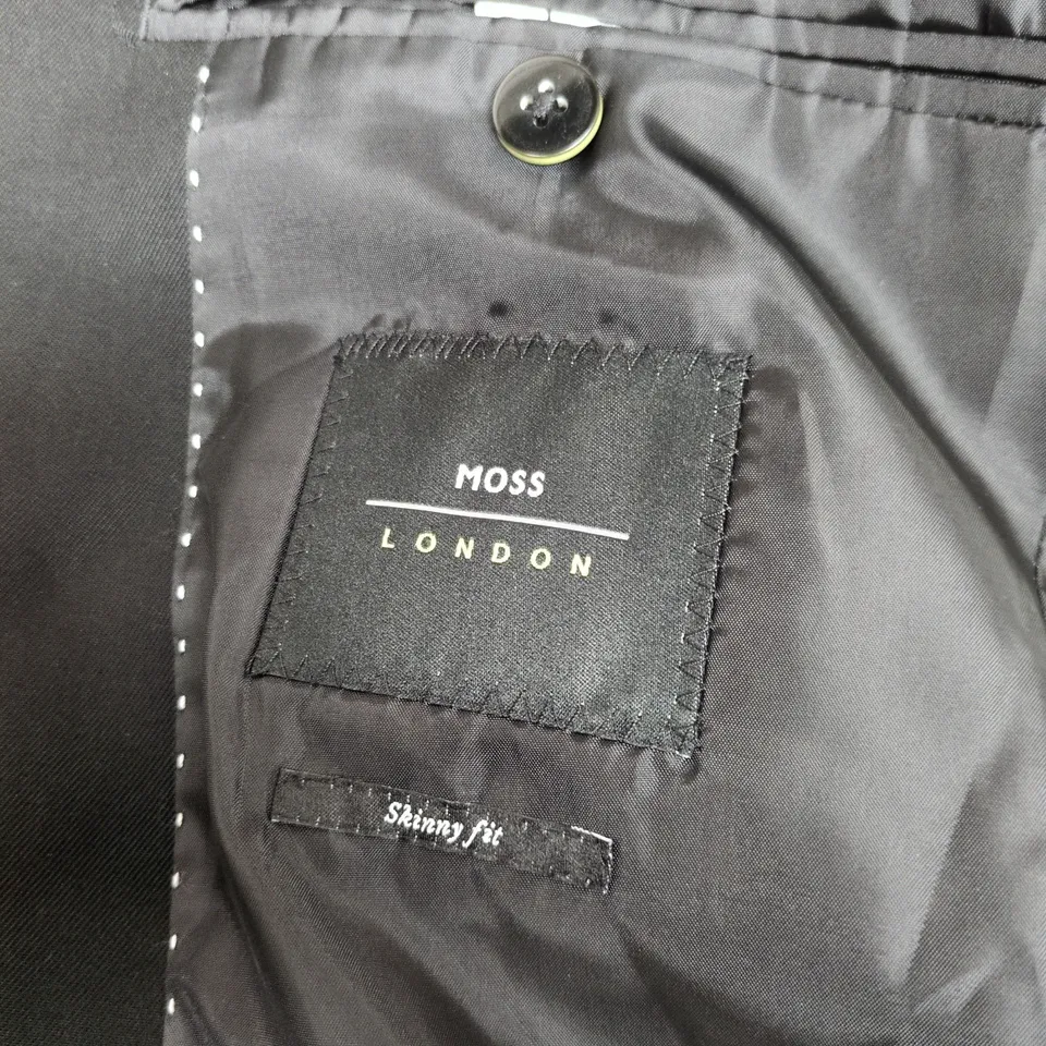 MOSS LONDON SKINNY FIT BLACK SUIT JACKET - 36R