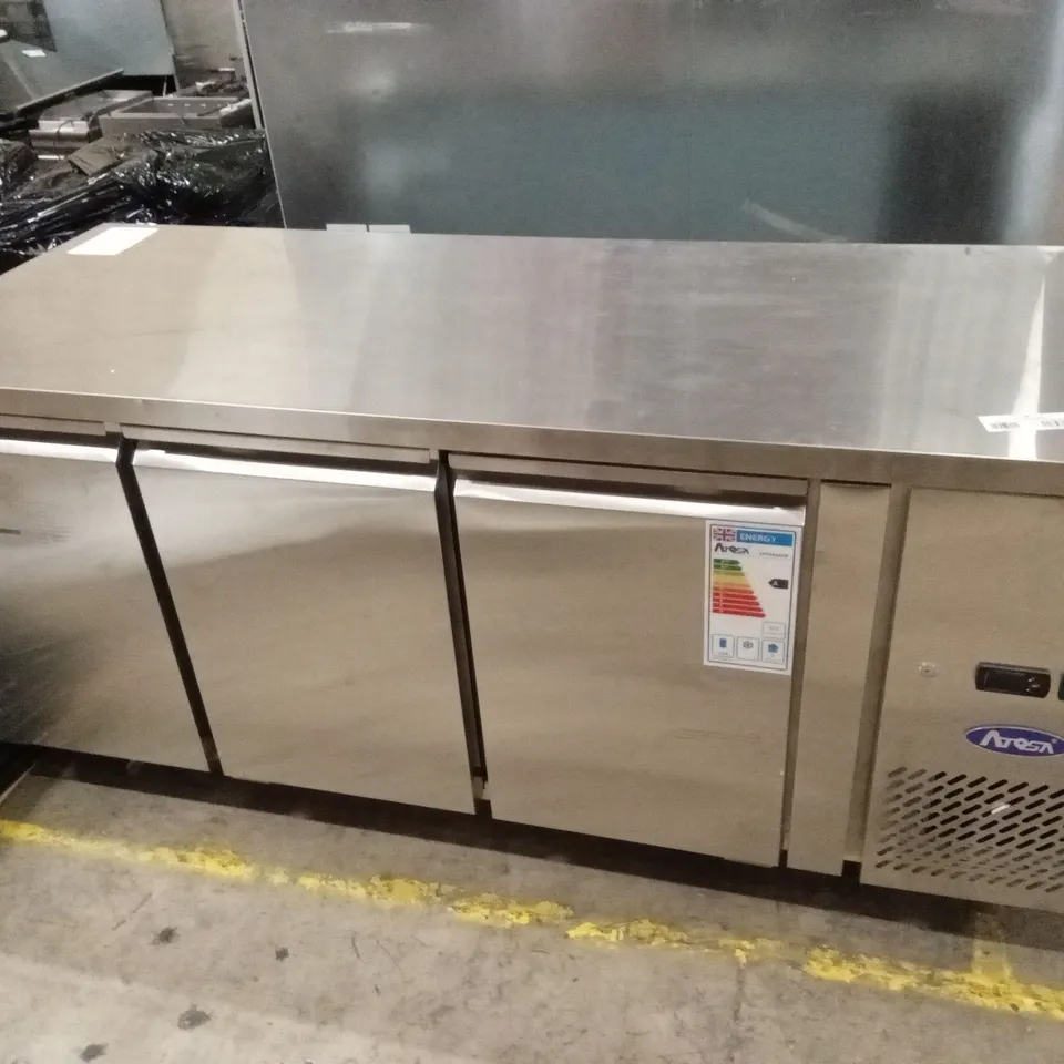ATOSA 3 DOOR COMMERCIAL STAINLESS STEEL COUNTER FRIDGE - EPF3432GR