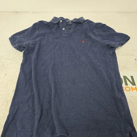 POLO RALPH LAUREN CUSTOM SLIM FIT POLO SHIRT – NAVY, UK MEDIUM (M)