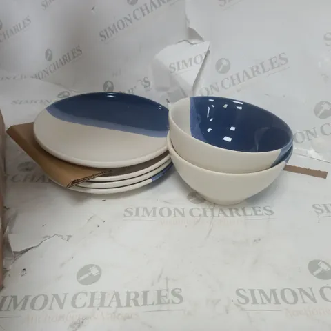 HALLIE GLAZED 12 PC DINNER SET