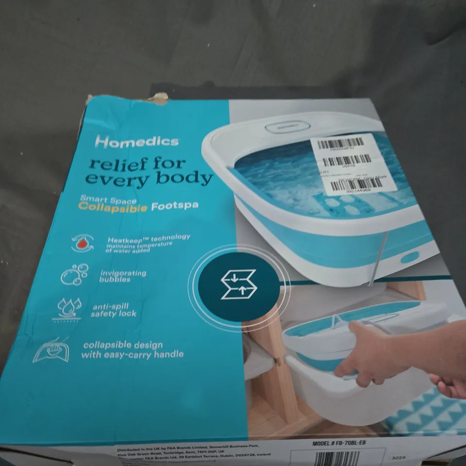 HOMEDICS COLLAPSIBLE FOOTSPA RRP £28