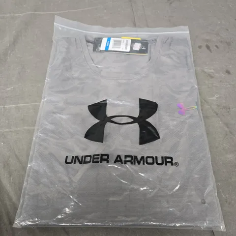 UNDER ARMOUR MEN'S T-SHIRT - GREY, SIZE XL