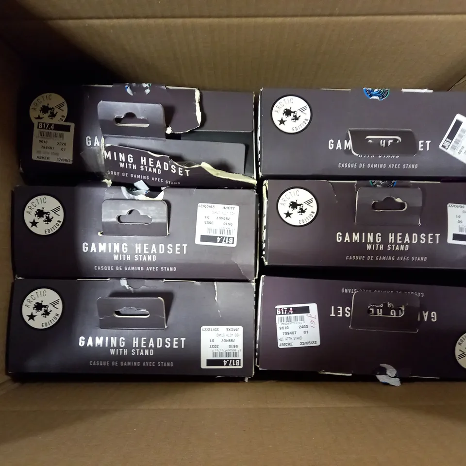 APPROXIMATELY 6 ASSORTED BOXED STEALTH GAMING HEADSETS ARCTIC EDITION